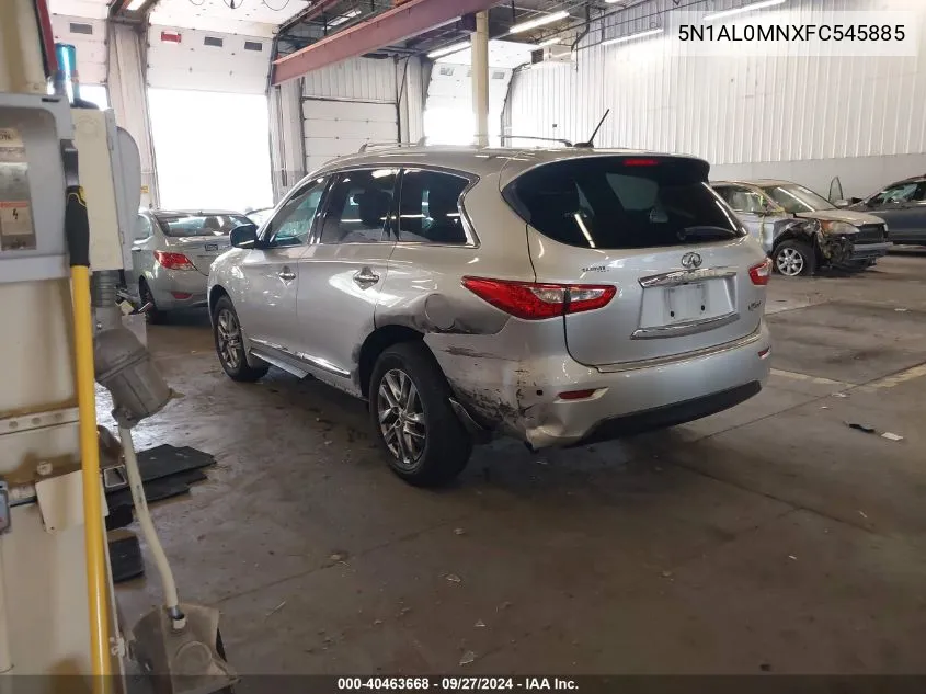 2015 Infiniti Qx60 VIN: 5N1AL0MNXFC545885 Lot: 40463668