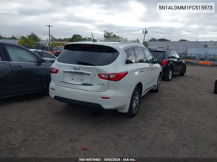 2015 Infiniti Qx60 Base (Cvt) VIN: 5N1AL0MM1FC515973 Lot: 40479463