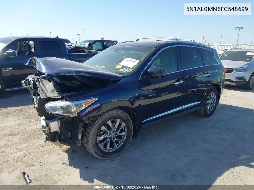 2015 Infiniti Qx60 VIN: 5N1AL0MN6FC548699 Lot: 40485152