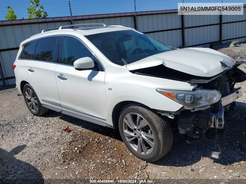 2015 Infiniti Qx60 Base (Cvt) VIN: 5N1AL0MM0FC543005 Lot: 40486940