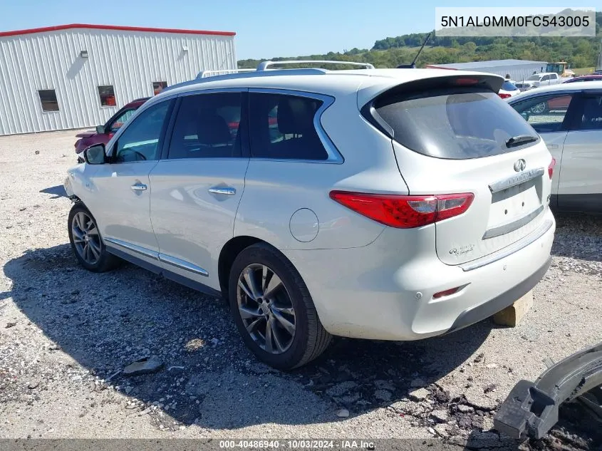 2015 Infiniti Qx60 Base (Cvt) VIN: 5N1AL0MM0FC543005 Lot: 40486940