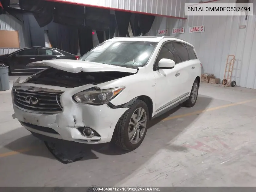 2015 Infiniti Qx60 Base (Cvt) VIN: 5N1AL0MM0FC537494 Lot: 40488712