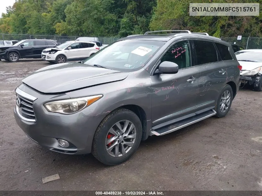 2015 Infiniti Qx60 Base (Cvt) VIN: 5N1AL0MM8FC515761 Lot: 40489238