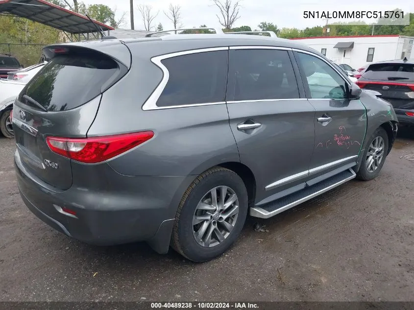 2015 Infiniti Qx60 Base (Cvt) VIN: 5N1AL0MM8FC515761 Lot: 40489238