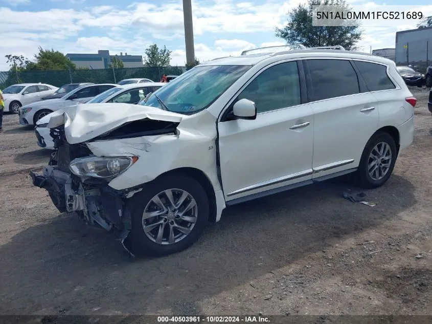 2015 Infiniti Qx60 Base (Cvt) VIN: 5N1AL0MM1FC521689 Lot: 40503961