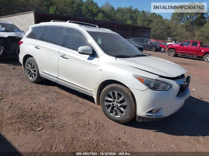 2015 Infiniti Qx60 VIN: 5N1AL0MN9FC504762 Lot: 40537524