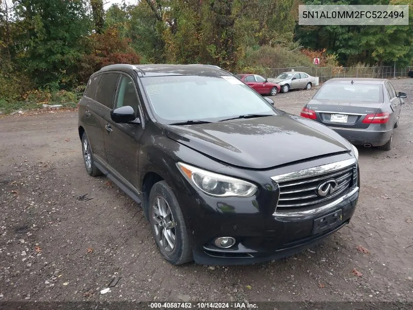 2015 Infiniti Qx60 Base (Cvt) VIN: 5N1AL0MM2FC522494 Lot: 40587452