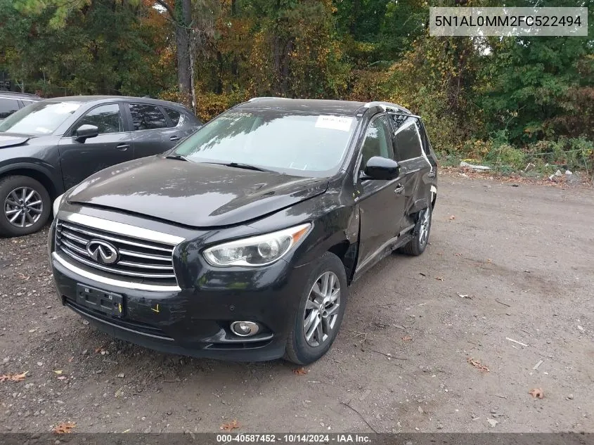 2015 Infiniti Qx60 Base (Cvt) VIN: 5N1AL0MM2FC522494 Lot: 40587452