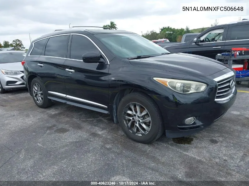 2015 Infiniti Qx60 VIN: 5N1AL0MNXFC506648 Lot: 40623246