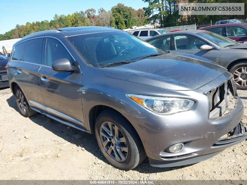 2015 Infiniti Qx60 VIN: 5N1AL0MNXFC536538 Lot: 40641918