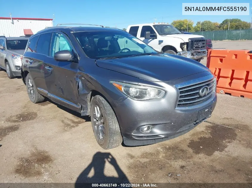 2015 Infiniti Qx60 VIN: 5N1AL0MM4FC555190 Lot: 40663749