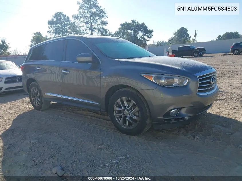 2015 Infiniti Qx60 VIN: 5N1AL0MM5FC534803 Lot: 40670908