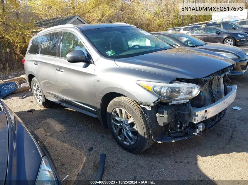 2015 Infiniti Qx60 VIN: 5N1AL0MMXFC517673 Lot: 40698323