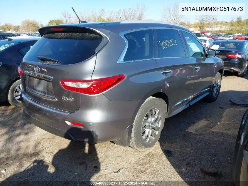 2015 Infiniti Qx60 VIN: 5N1AL0MMXFC517673 Lot: 40698323