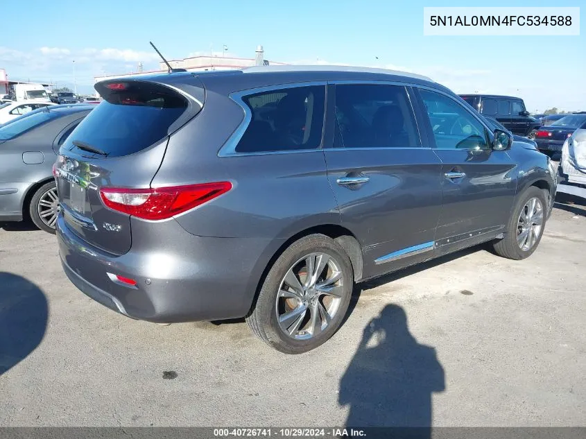 2015 Infiniti Qx60 VIN: 5N1AL0MN4FC534588 Lot: 40726741