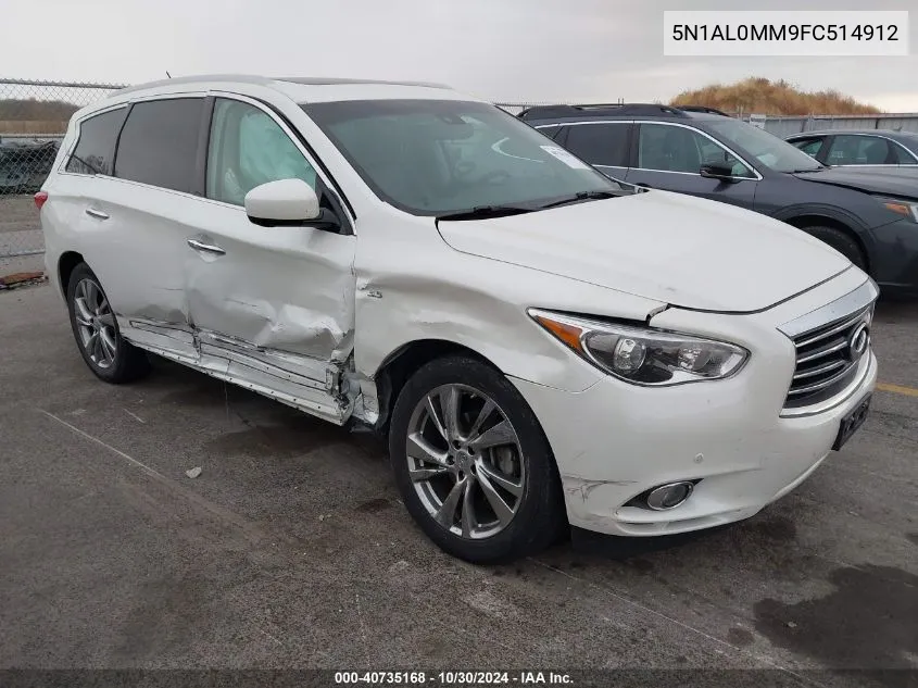 2015 Infiniti Qx60 VIN: 5N1AL0MM9FC514912 Lot: 40735168