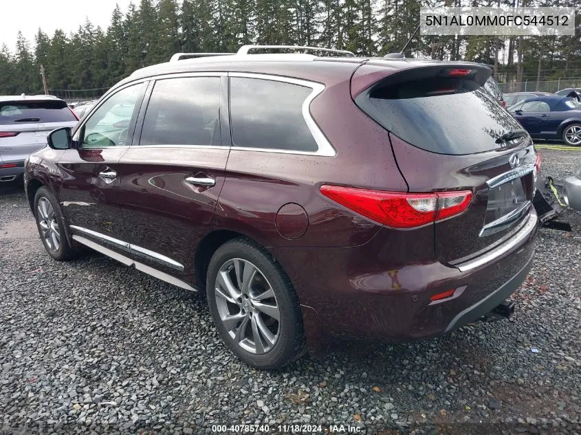 2015 Infiniti Qx60 VIN: 5N1AL0MM0FC544512 Lot: 40785740