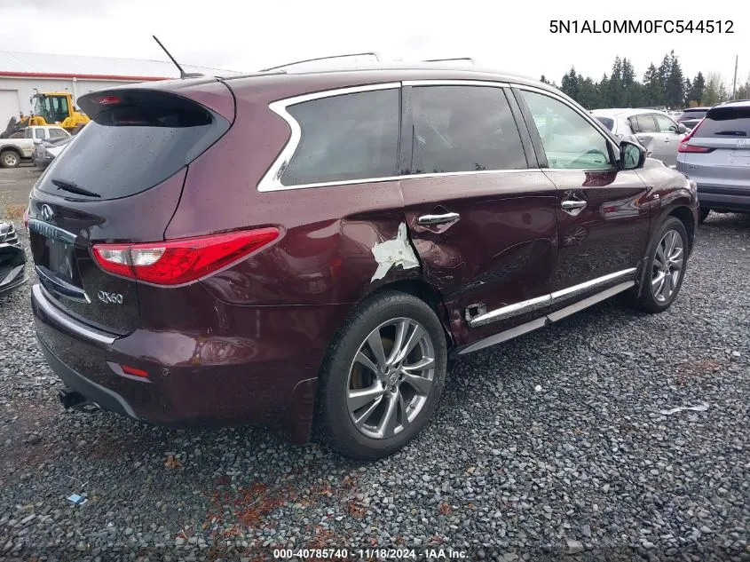 2015 Infiniti Qx60 VIN: 5N1AL0MM0FC544512 Lot: 40785740