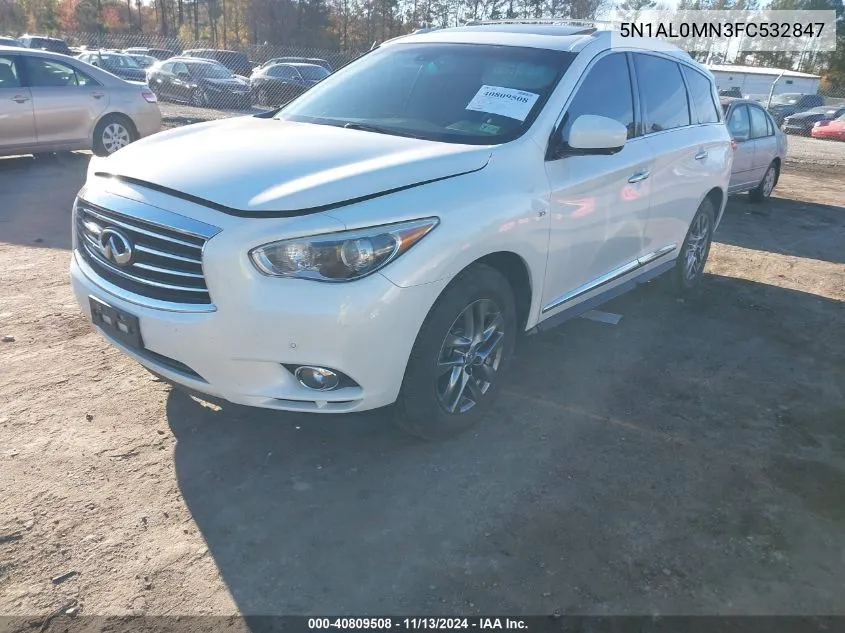 2015 Infiniti Qx60 VIN: 5N1AL0MN3FC532847 Lot: 40809508