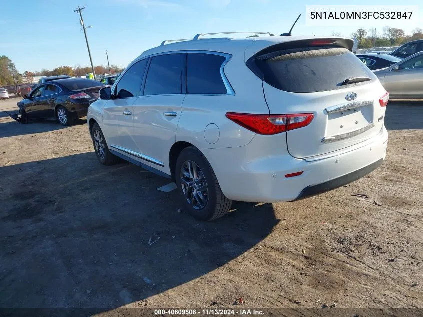 2015 Infiniti Qx60 VIN: 5N1AL0MN3FC532847 Lot: 40809508