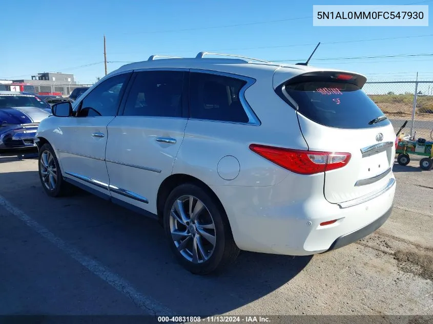 2015 Infiniti Qx60 VIN: 5N1AL0MM0FC547930 Lot: 40831808