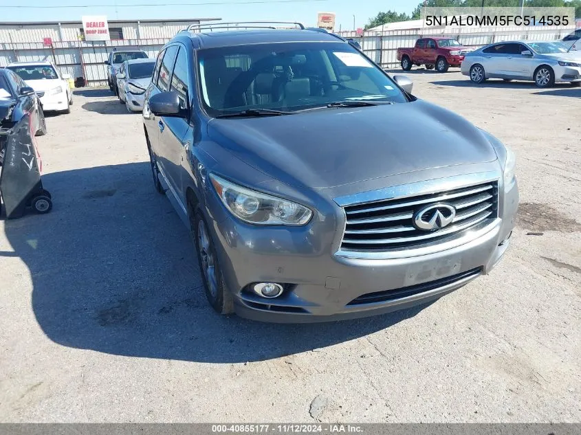 2015 Infiniti Qx60 VIN: 5N1AL0MM5FC514535 Lot: 40855177