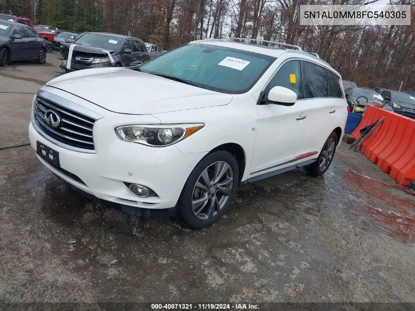 2015 Infiniti Qx60 VIN: 5N1AL0MM8FC540305 Lot: 40871321