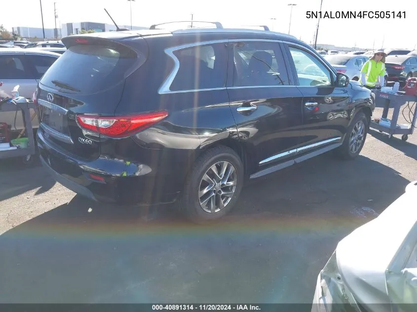 2015 Infiniti Qx60 VIN: 5N1AL0MN4FC505141 Lot: 40891314