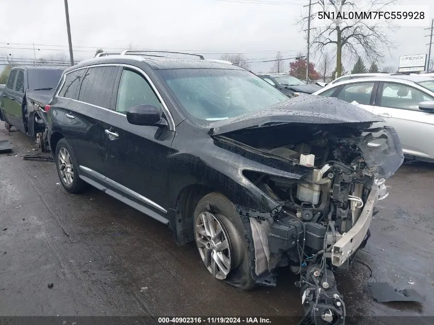 2015 Infiniti Qx60 VIN: 5N1AL0MM7FC559928 Lot: 40902316