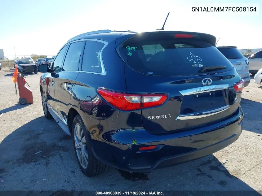 2015 Infiniti Qx60 VIN: 5N1AL0MM7FC508154 Lot: 40903939