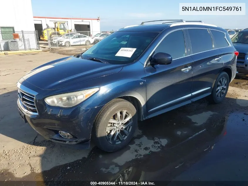 2015 Infiniti Qx60 VIN: 5N1AL0MN1FC549761 Lot: 40905344