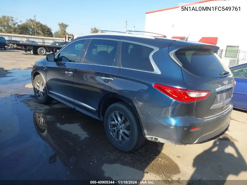 2015 Infiniti Qx60 VIN: 5N1AL0MN1FC549761 Lot: 40905344