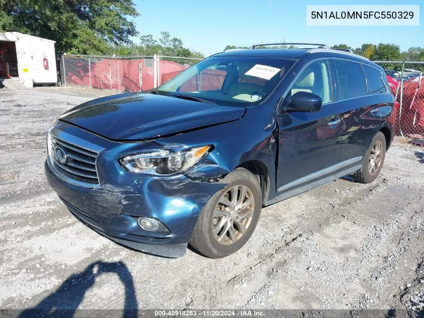 2015 Infiniti Qx60 VIN: 5N1AL0MN5FC550329 Lot: 40918253