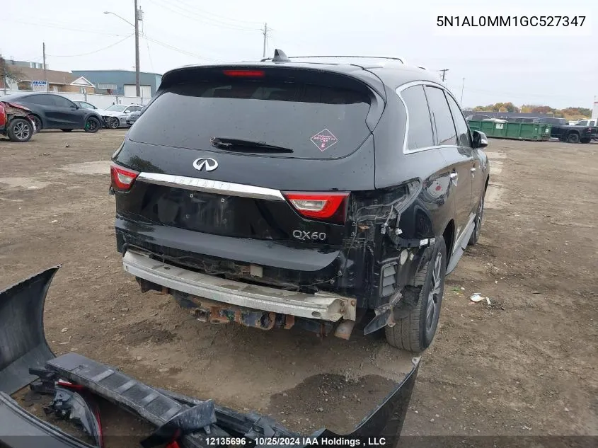 2016 Infiniti Qx60 VIN: 5N1AL0MM1GC527347 Lot: 12135696