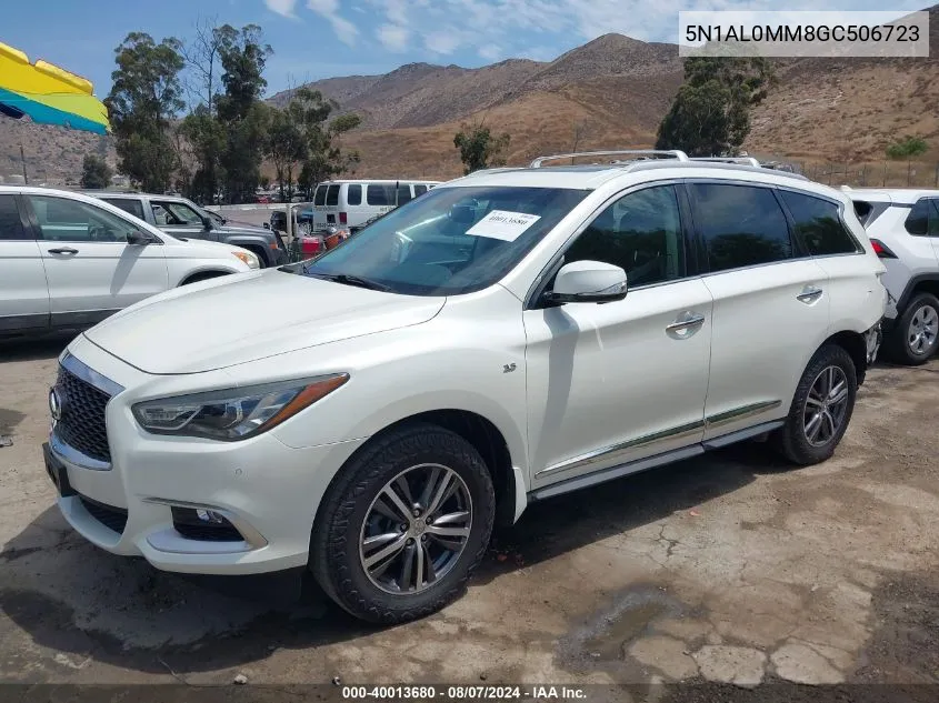 2016 Infiniti Qx60 VIN: 5N1AL0MM8GC506723 Lot: 40013680