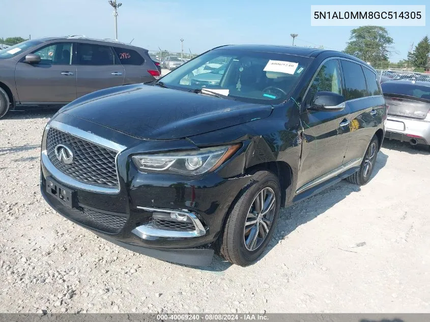 2016 Infiniti Qx60 VIN: 5N1AL0MM8GC514305 Lot: 40069240