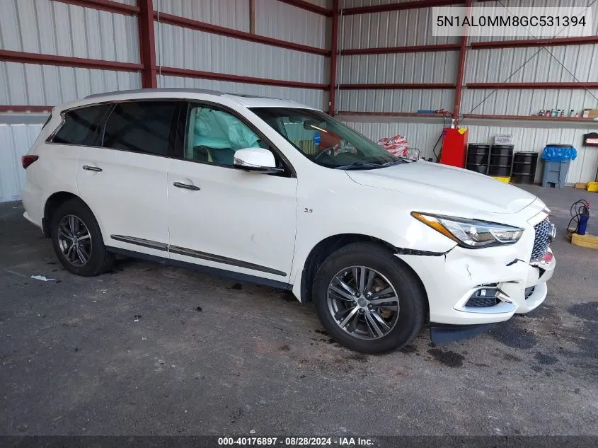 2016 Infiniti Qx60 VIN: 5N1AL0MM8GC531394 Lot: 40176897