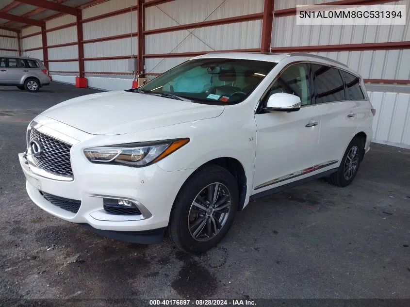 2016 Infiniti Qx60 VIN: 5N1AL0MM8GC531394 Lot: 40176897