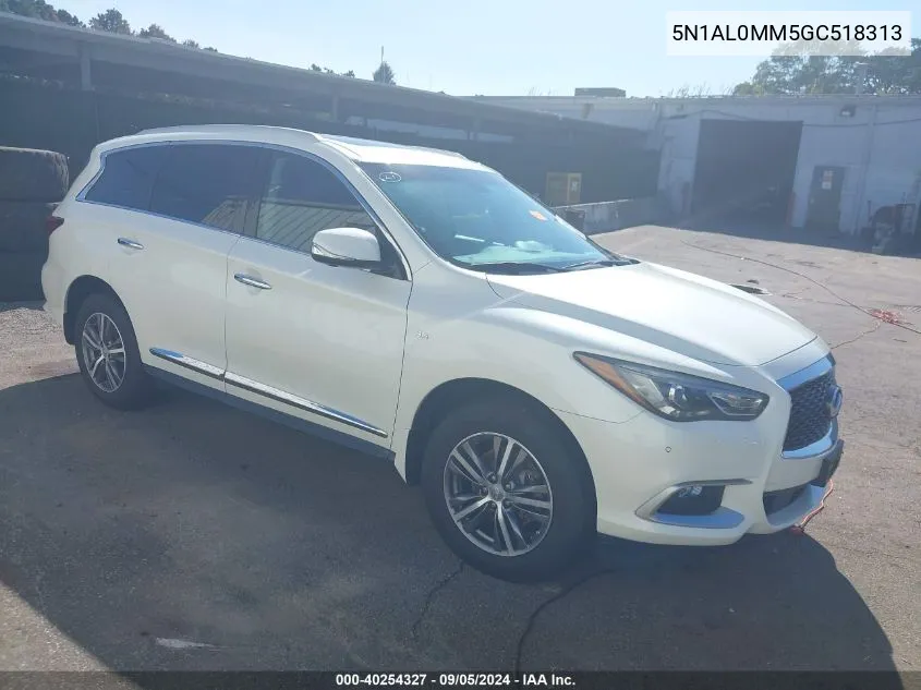 2016 Infiniti Qx60 VIN: 5N1AL0MM5GC518313 Lot: 40254327