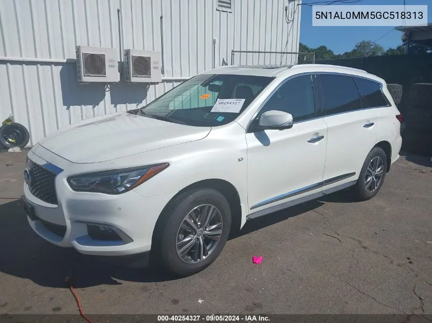 2016 Infiniti Qx60 VIN: 5N1AL0MM5GC518313 Lot: 40254327