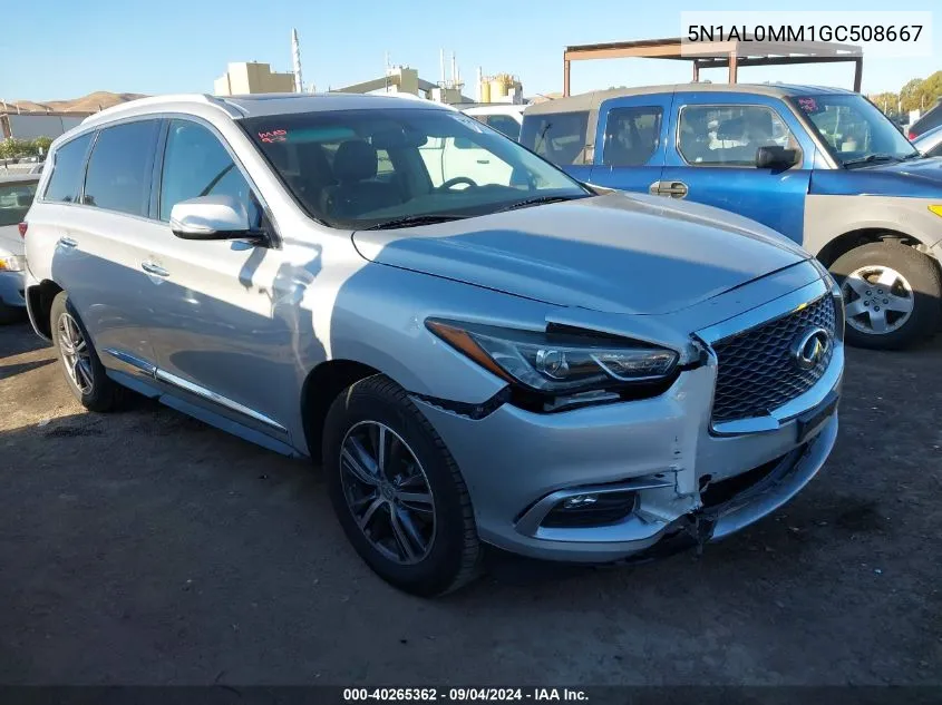 2016 Infiniti Qx60 VIN: 5N1AL0MM1GC508667 Lot: 40265362