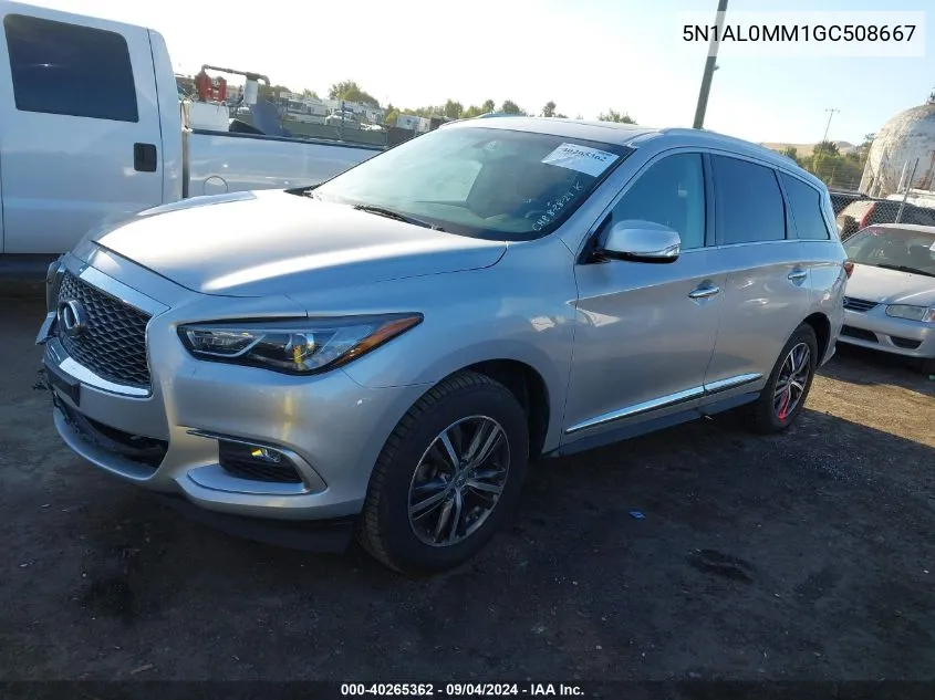 2016 Infiniti Qx60 VIN: 5N1AL0MM1GC508667 Lot: 40265362