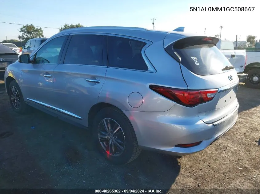 2016 Infiniti Qx60 VIN: 5N1AL0MM1GC508667 Lot: 40265362