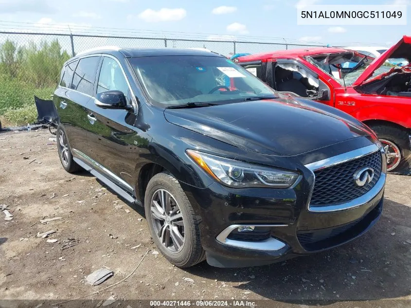 2016 Infiniti Qx60 VIN: 5N1AL0MN0GC511049 Lot: 40271446