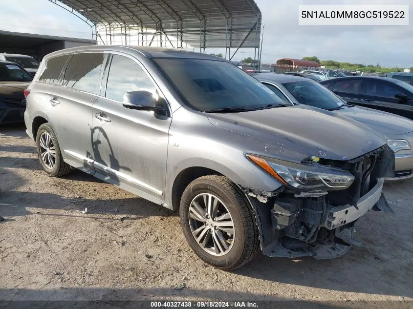 2016 Infiniti Qx60 VIN: 5N1AL0MM8GC519522 Lot: 40327438