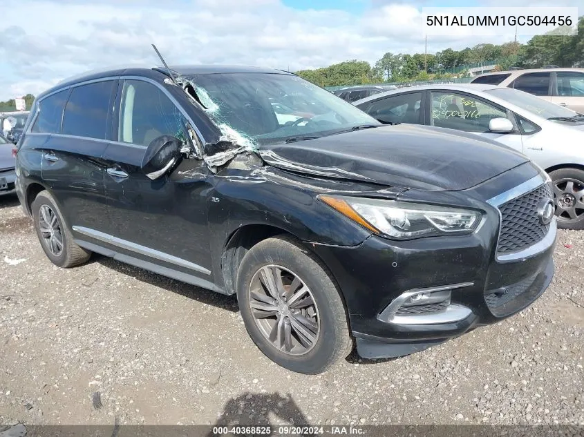 2016 Infiniti Qx60 VIN: 5N1AL0MM1GC504456 Lot: 40368525