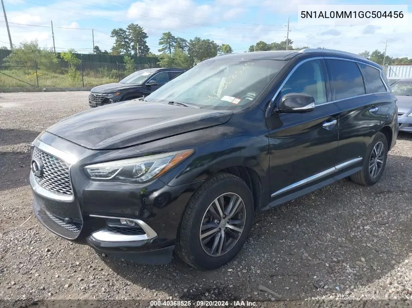 2016 Infiniti Qx60 VIN: 5N1AL0MM1GC504456 Lot: 40368525