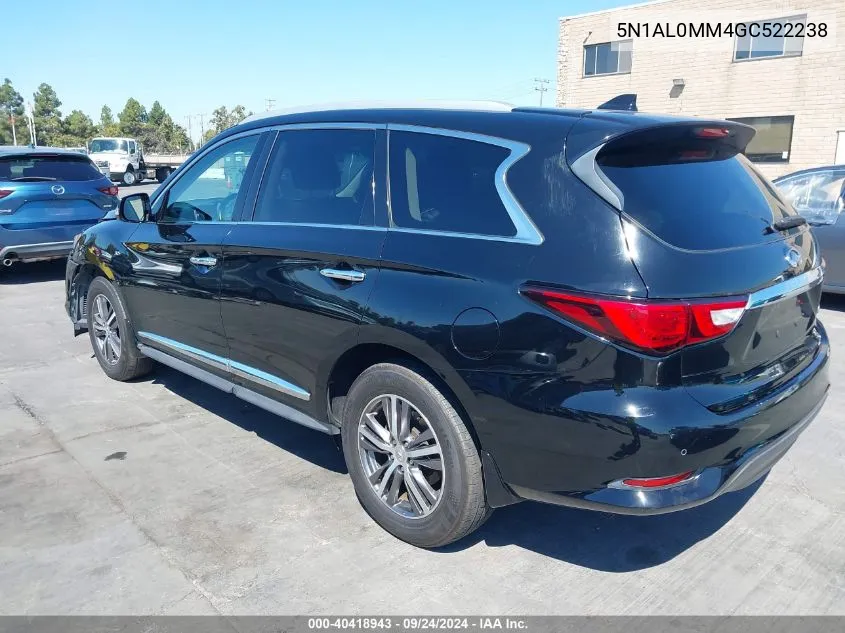 2016 Infiniti Qx60 VIN: 5N1AL0MM4GC522238 Lot: 40418943