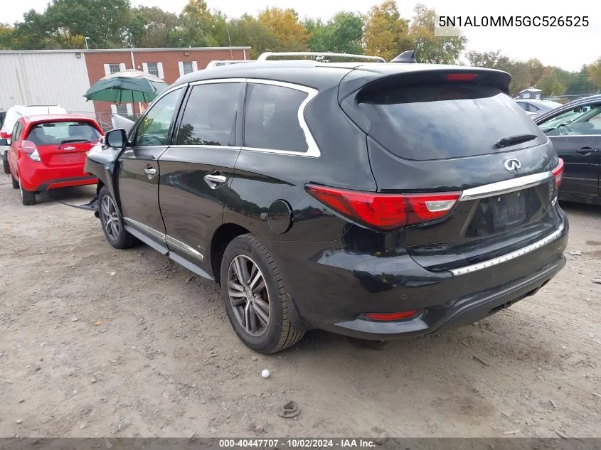 2016 Infiniti Qx60 VIN: 5N1AL0MM5GC526525 Lot: 40447707