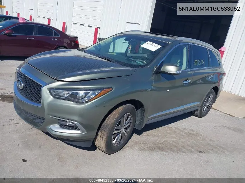 2016 Infiniti Qx60 VIN: 5N1AL0MM1GC533052 Lot: 40452368